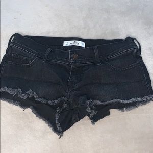 hollister black jeans shorts